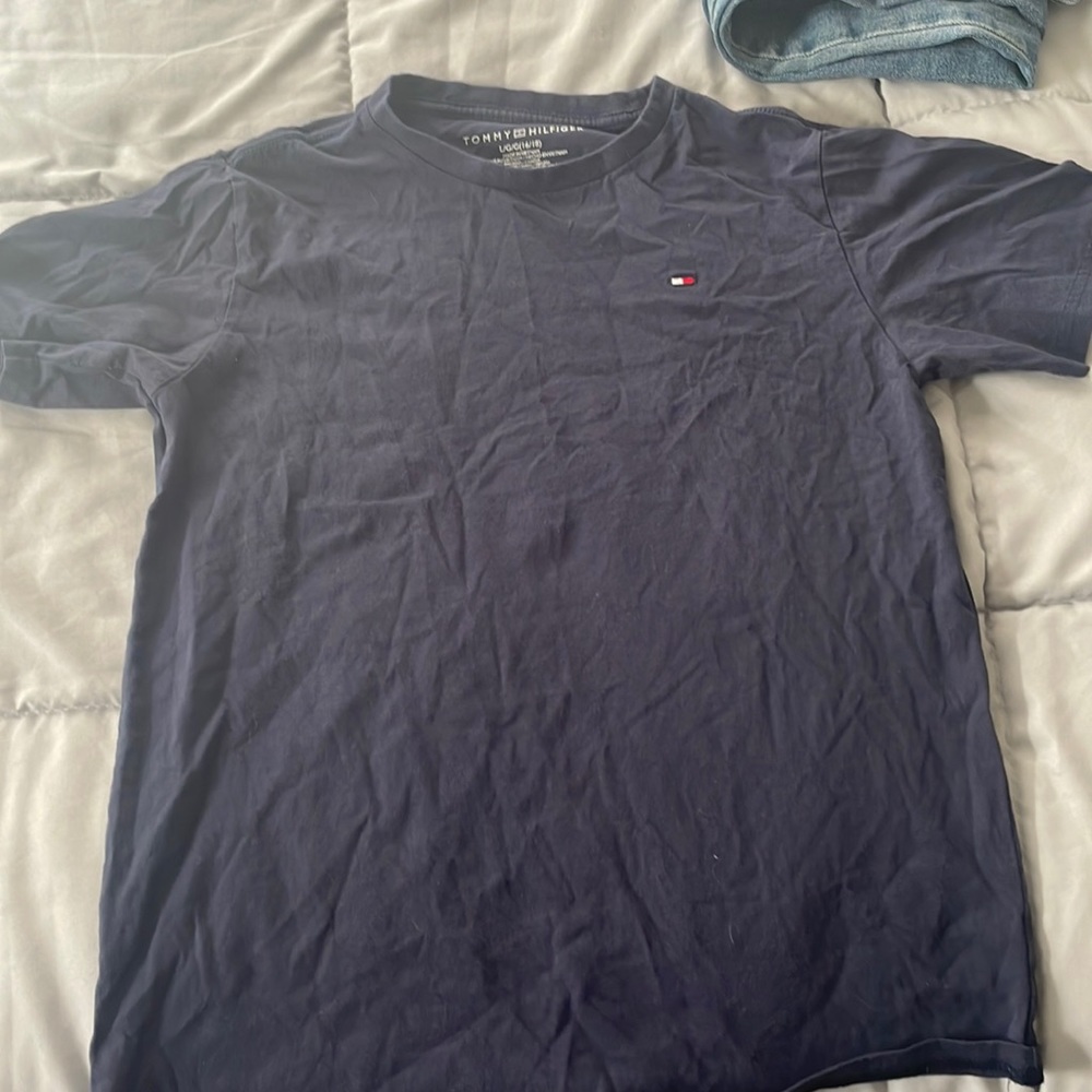 Boys Tommy Hilfiger T shirt navy blue